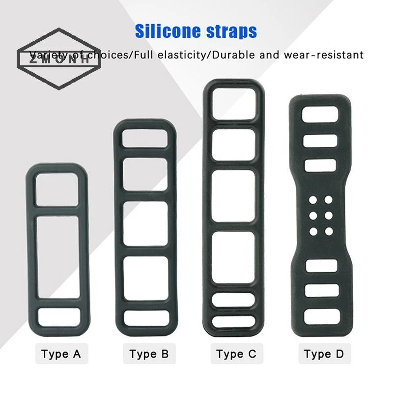 ZMONH Dây Đeo Đàn Hồi Silicon Băng Đèn Lái Xe Gương Ghi Cố Định Cao Su Đèn Pha Và Đèn Hậu Phụ Kiện * Mới