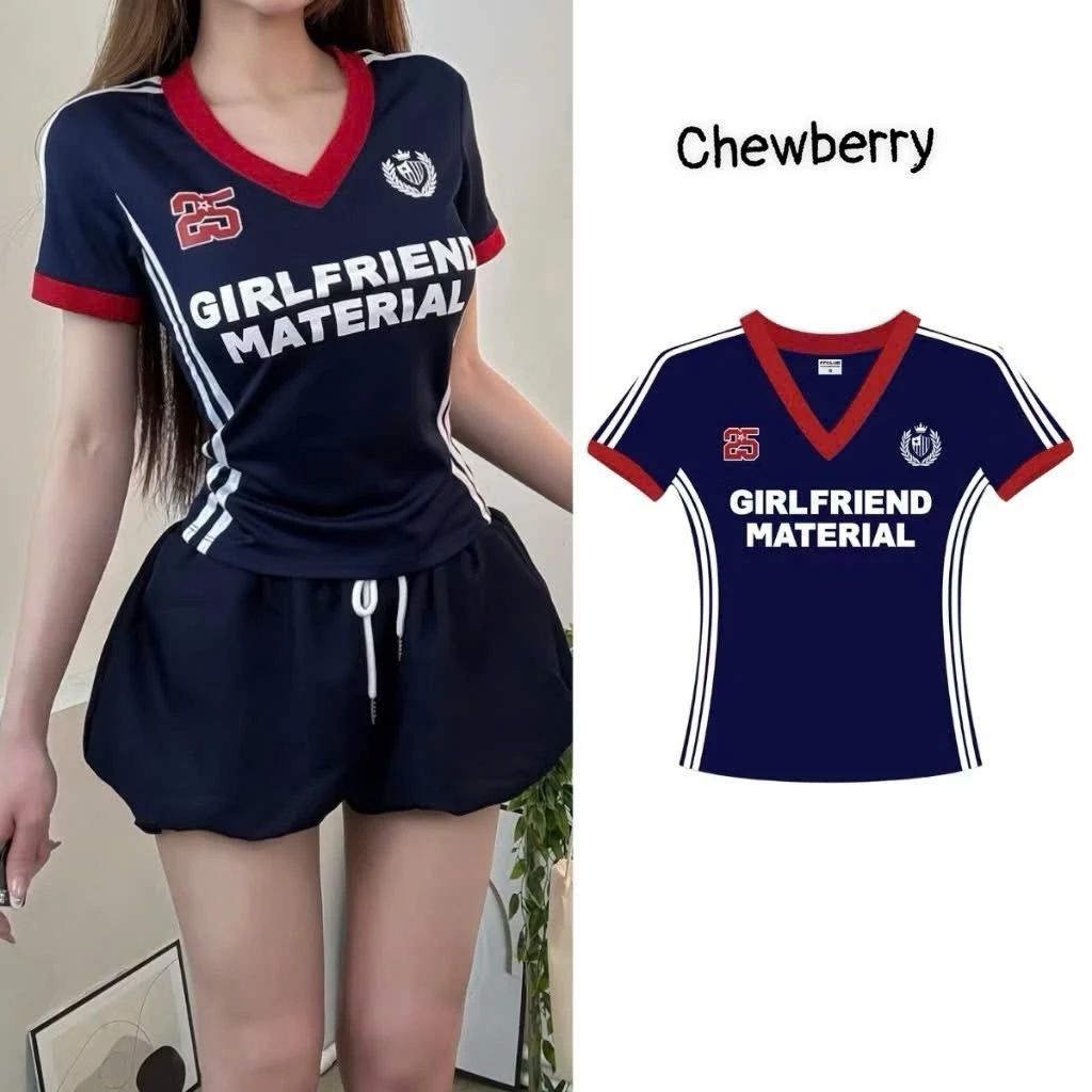 Áo  dáng croptop babytee ôm body số 25 in logo