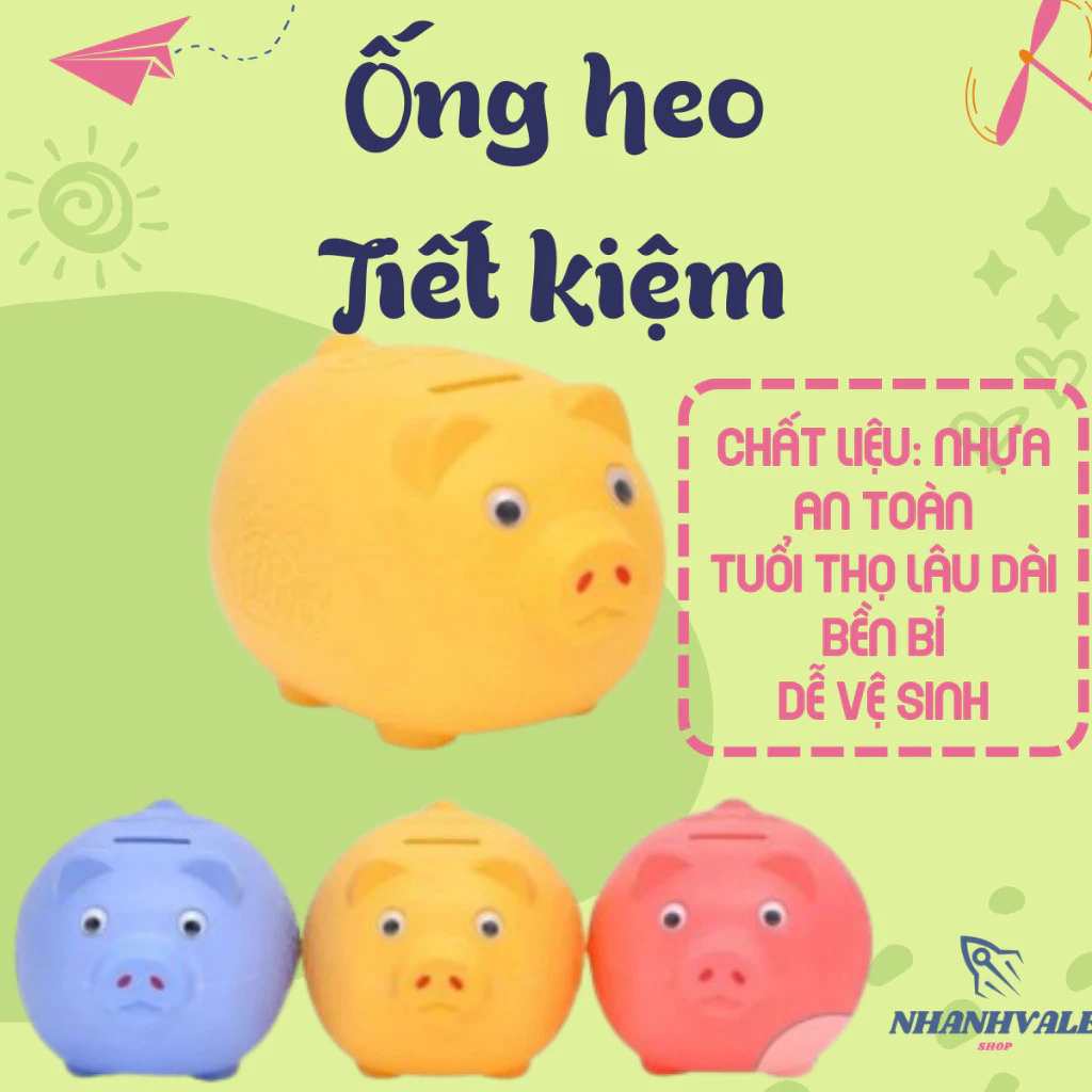 Ống heo đất tiết kiệm bằng nhựa (giao màu ngẫu nhiên)