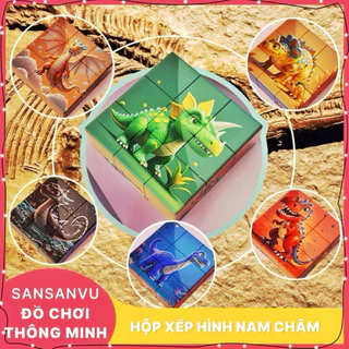 Đồ Chơi Hộp Xếp Hình Nam Châm Từ Tính 6 Chủ Đề Siêu Thú Vị Cho Bé, Đồ Chơi Phát Triển Trí Tuệ ANBEBE TOYS