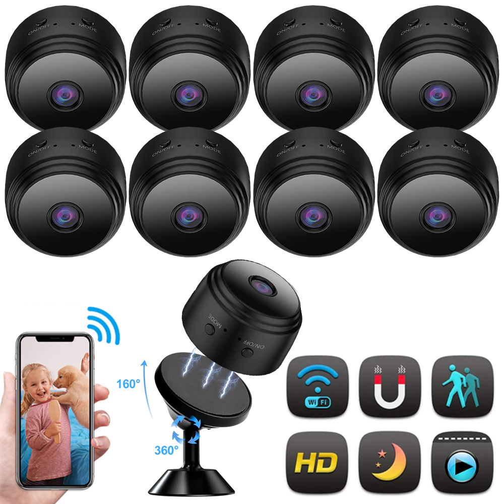 [Hot] Camera WiFi Mini A9 / Giám sát không dây Bảo vệ an ninh Máy quay từ xa / Camera giám sát an ninh Nhà thông minh / Đầu ghi Video không dây HD 1080p Đầu ghi âm giọng nói
