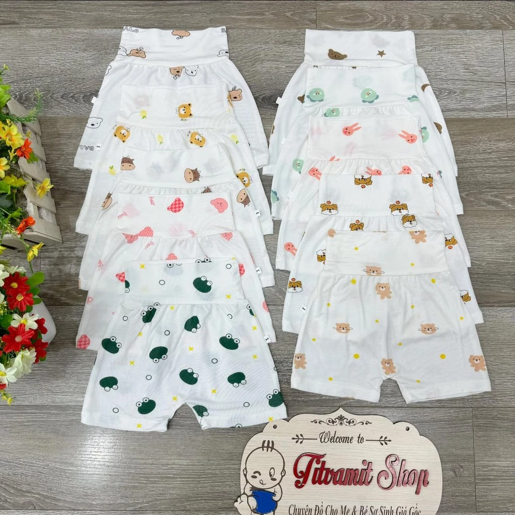 Quần đùi peptit cạp cao mềm mát co giãn 4 chiều cho bé