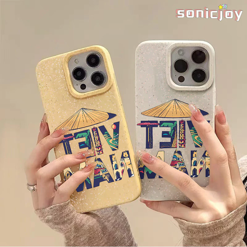 Ốp lưng Mũ Rơm In Hình Việt Nam Thích Hợp Cho IPhone 11 12 13 14 15 16 Pro Max X XR XS Max 7Plus 8Plus Ốp Lưng Thân Thiện Với Môi Trường Thời Trang-SY