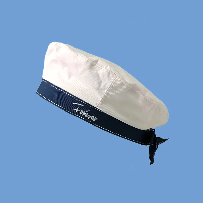 Nhật Bản Ngọt Ngào Dễ Thương jk Mũ Thủy Thủ Mũ Nồi Nữ Phiên Bản Hàn Quốc Thường Ngày Phù Hợp Thêu Chữ Họa Sĩ Mũ