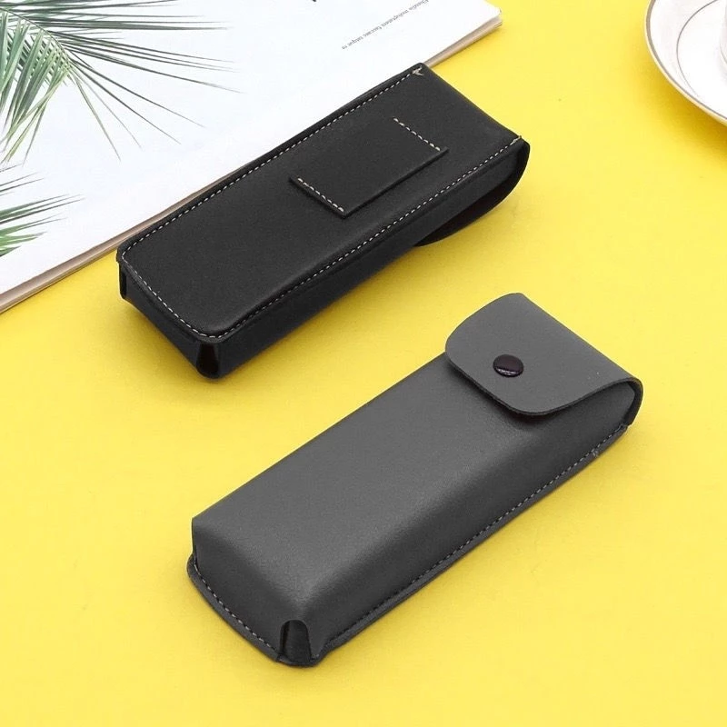 Ốp Kính Di Động Chống Nén Khóa Chụp Túi Mềm Kính Mát Kính Đọc Sách Retro PU Kính Bảo Quản Túi Đeo Thắt Lưng