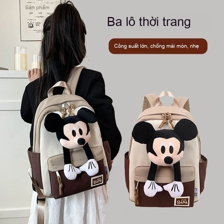 Balo cho bé gái mầm non cao cấp lớp 1 bé trai cute  búp bê mẫu giáo túi đi học Mickey cho trẻ em