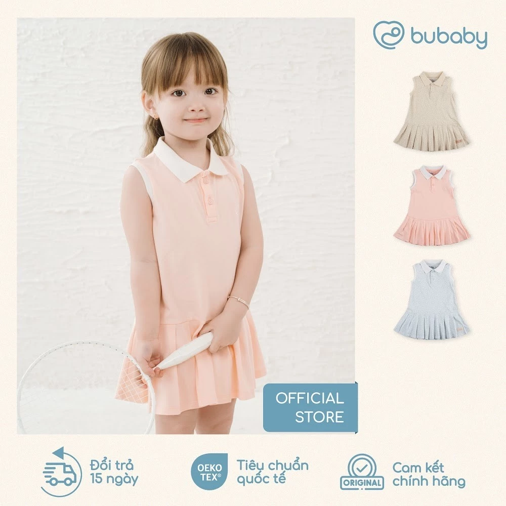 Váy liền sát nách cổ Polo BU Baby Ponie, váy trẻ em, váy bé gái hàn quốc | BPN540300