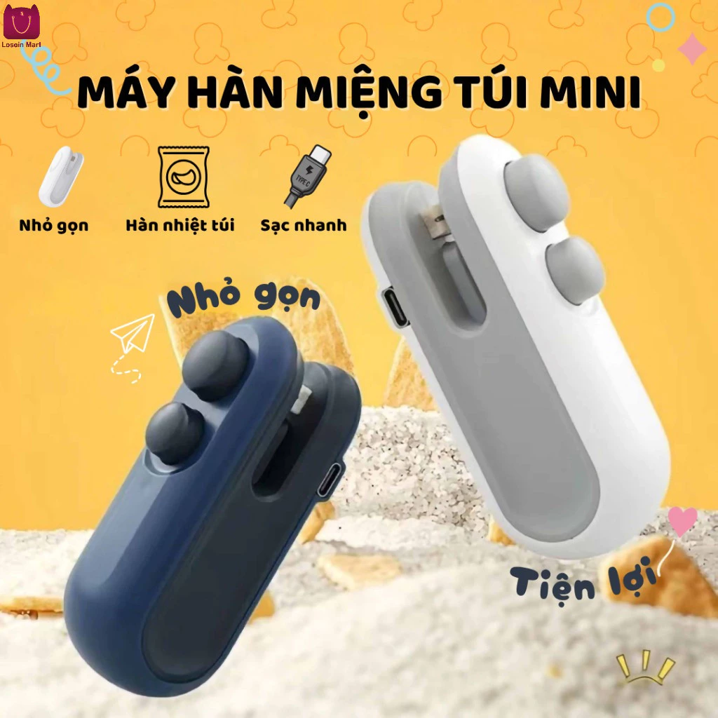 Mini Sealer Heat Sealer, Sử dụng tại nhà Máy bịt kín có thể sạc lại di động, Máy đóng gói đồ ăn nhẹ bằng túi nhựa