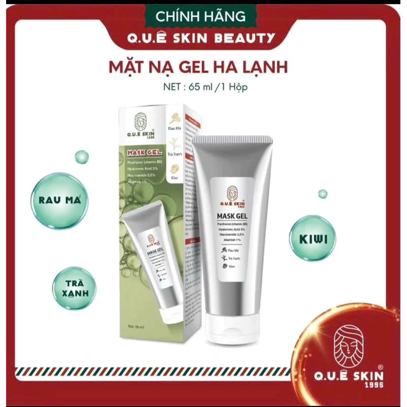 QUÊ SKIN Mặt nạ Mask Gel Lạnh H.A [ 65ml ] Từ Rau má