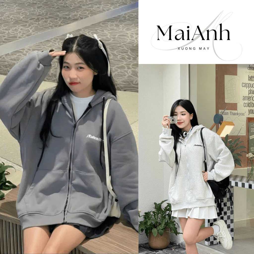 ÁO khoác Hoodie zip IN CHỮ basic nhiều màu dày dặn form rộng Unisex