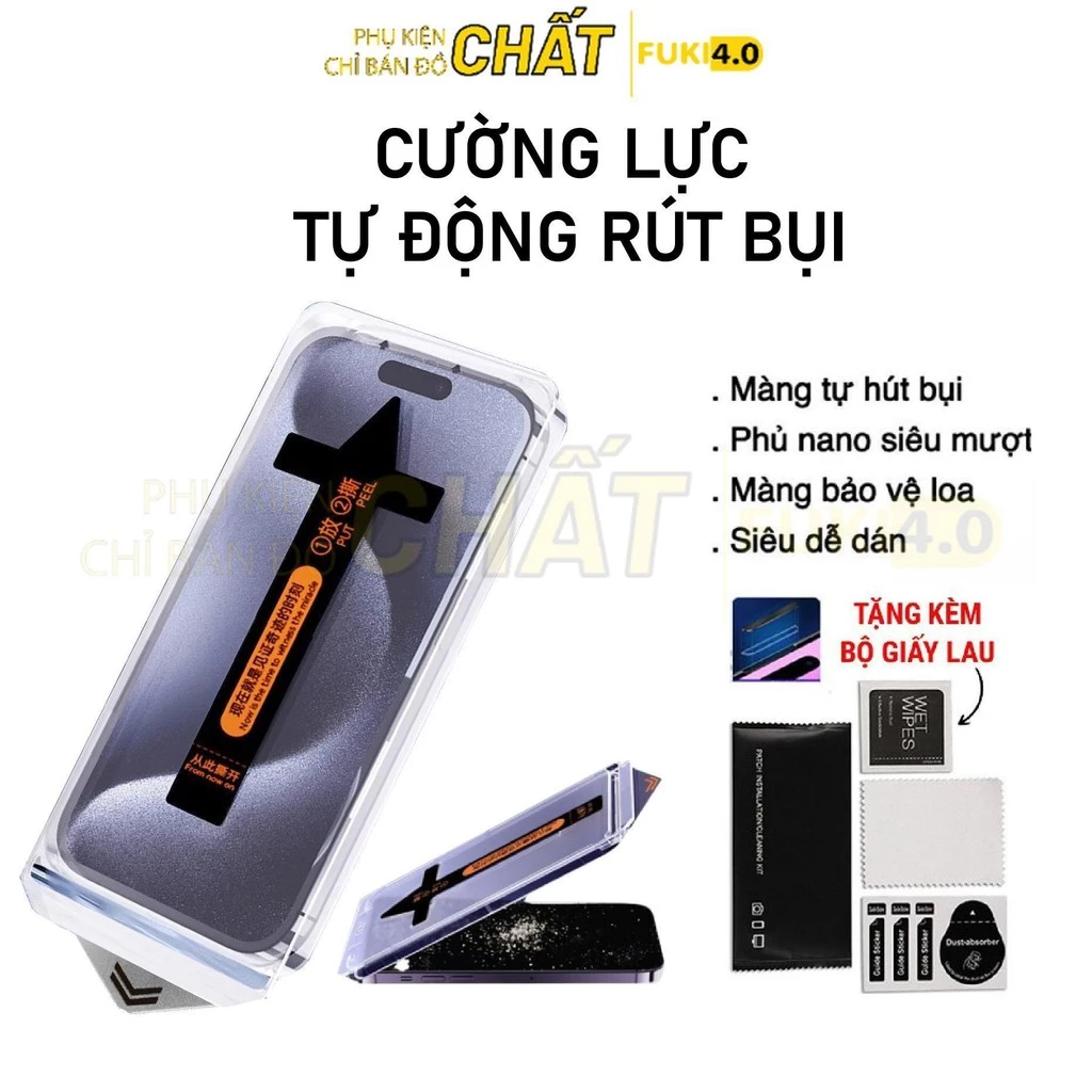 Kính Cường Lực iPhone Magic Tự Dán, Tự Hút Chống Nhìn Trộm Dành Cho iPhone X/XS/XR/11/12/13/14/15/16/17/18 ProMax