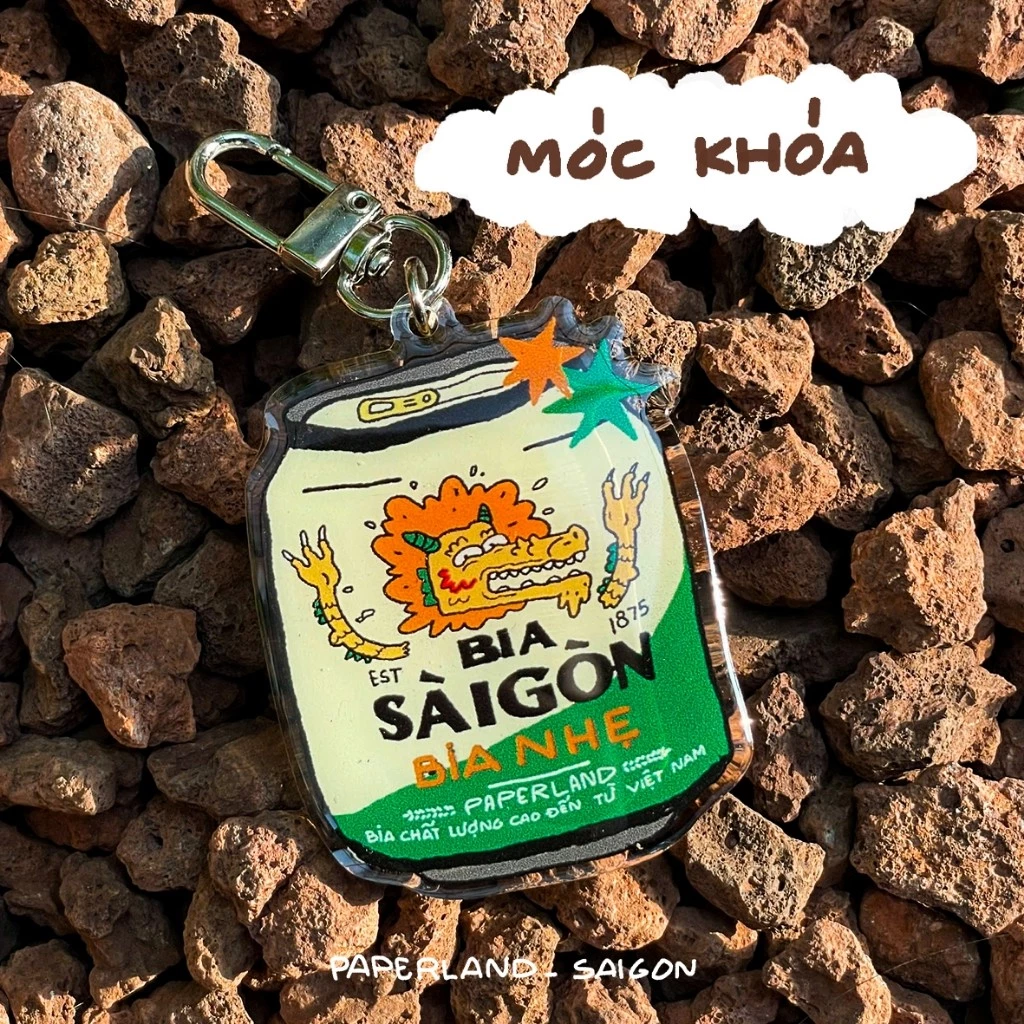 Móc khóa | lon bia Sài Gòn | 6cm nlp shop làm quà tặng dễ thương
