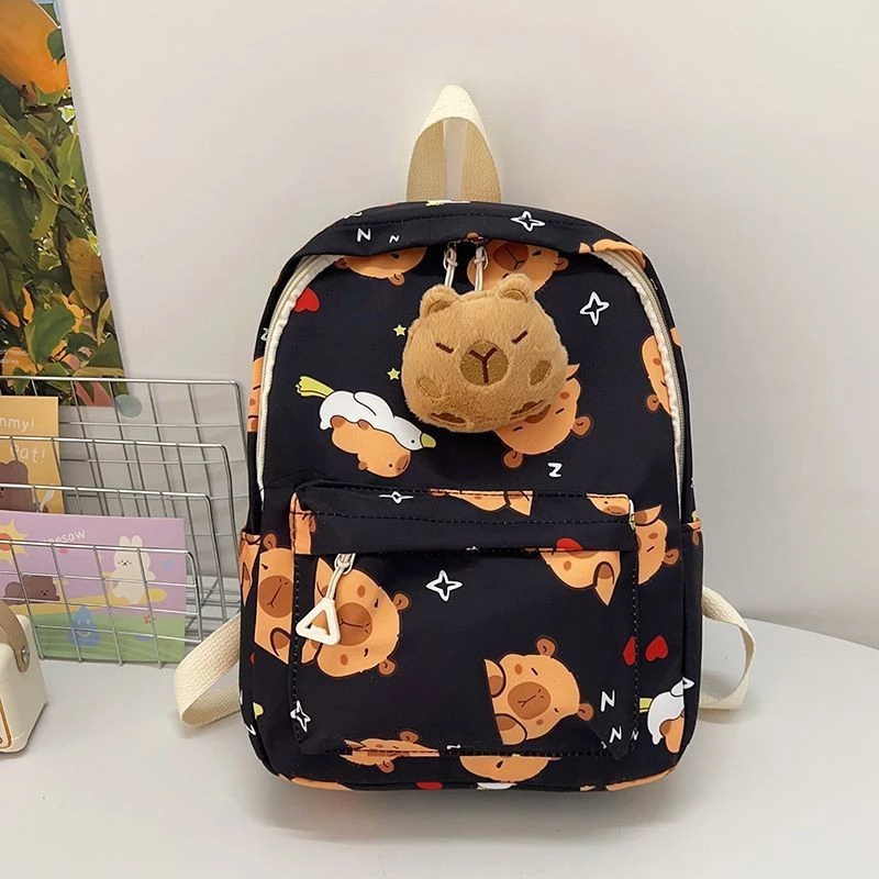 Balo cho bé gái mầm non cao cấp lớp 1 cute túi đôi vai Túi sinh viên công suất lớn Capibara
