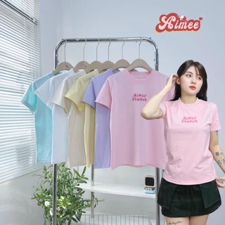 Áo baby tee Aimee Buble áo thun nữ form nhỏ cotton 2 chiều