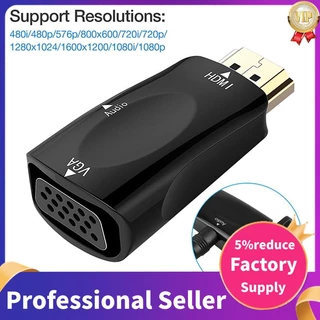 Cáp ChuyểN ĐổI Âm Thanh / video 1080p hdmi ĐầU CắM Sang Lỗ CắM vga 3.5mm - MàU Đen