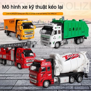 Mô Hình Xe Cứu Hỏa Bằng Hợp Kim Tỉ Lệ 1: 38