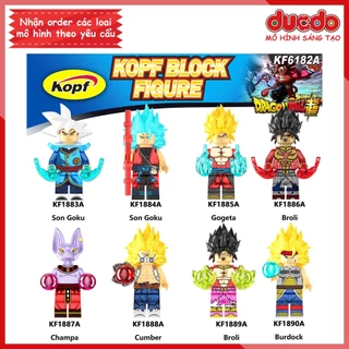 Minifigures các nhân vật 7 viên ngọc rồng - Đồ chơi Lắp ghép Mini Mô hình Dragon Ball Goku Kopf KF6182A