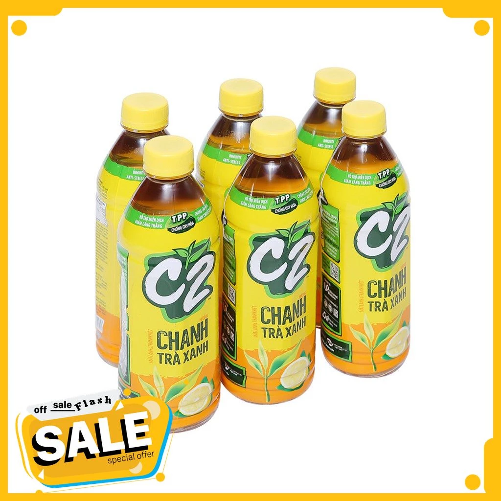 HÀNG CHUẨN - 1 lốc 6 chai trà xanh C2 360ml