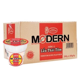 Thùng mỳ ly modern lẩu thái tôm - 24ly x 65g