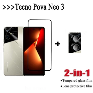 Kính Cường Lực Bảo Vệ camera 2 Trong 1 Cho tecno pova neo 3 / Nova 5 4 pro 3 neo 2 spark 10 pro 10c 10 5g go 2023