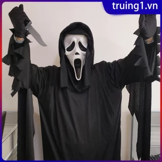 Halloween Scream Phim Sát Thủ Mặt nạ Ma Mặt Kinh Dị Mặt nạ Cosplay Mọi lứa tuổi Trang Phục Tiệc Lễ Hội Sproof Phụ Kiện Đạo Cụ Truing1