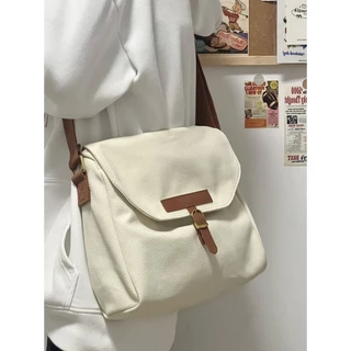 Túi tote Vải canvas Thiết Kế Cỡ Lớn 29x24 Màu Tương Phản Thời Trang Cao Cấp