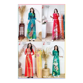Các mẫu áo dài truyền thống may sẵn vải Lụa Nhật in 3D đẹp giá rẻ áo dài Thuý Kiều K130 K88 K150 K63
