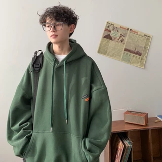 Áo Hoodie  Nam Trùm Đầu Màu Trơn Nam Mùa Thu Phong Cách Mỹ Retro Đường Phố Cao Cấp Hợp Thời Trang Thương Hiệu Thiết Kế Cảm Giác Thích Hợp Giản Dị Đẹp Trai