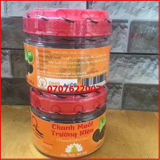 Combo 2 hủ chanh muối lâu năm Quy Nguyên Thầy Tuệ Hải Chùa Long Hương 220g/hủ