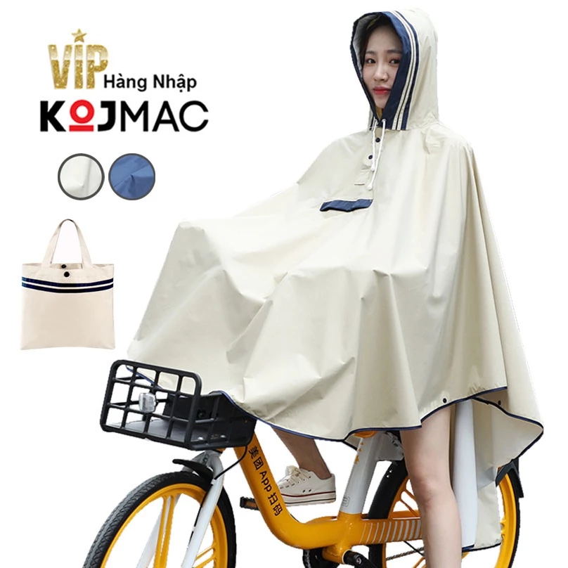 Áo Mưa Đi Xe Đạp 1 Người Áo Mưa Phủ Vải Dù Có Túi Đựng Treo Xe Đạp Tiện Dụng ( Hàng Nhập Khẩu Chất Lượng Cao Siêu Dày)