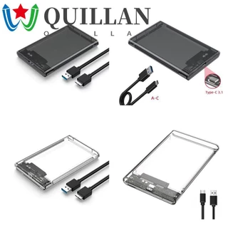 Quillan hộp đựng ổ cứng 2,5 inch trong suốt / xám không dễ bị hỏng bảo vệ ổ cứng thể rắn với hộp bảo vệ ổ đĩa cáp dữ liệu hộp ổ cứng di động usb 3.0