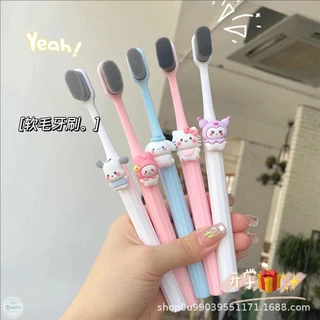 Sanrio Bàn Chải Đánh Răng Tóc Mềm Kawaii Hellokitty Kuromi Mymelody Sợi Bàn Chải Đánh Răng Cô Gái Chăm Sóc Răng Miệng Bàn Chải Làm Sạch CHÚNG TÔI