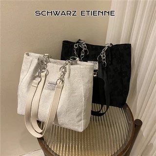 Schwarz etienne Túi Xách Đeo Vai Sức Chứa Lớn Phối Dây Xích Đa Năng Thời Trang Mới Đơn Giản