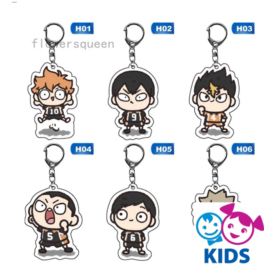 flowersqueen 4cm Móc khóa hình nhân vật anime Haikyuu dễ thương NLSHOP