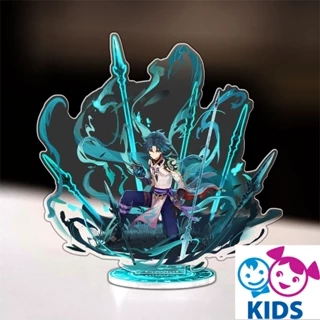 Mô hình 12cm genshin impact standee các nhân vật Xiao Zhongli Venti Albedo Ayato Kimisato trang trí góc học tập