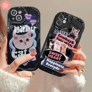 Ốp Điện Thoại Mềm Chống Sốc Hình Mèo 3d Gợn Sóng Cho iphone 7plus 11 13 12 14 pro max 7 6 8 6s plus xr x xs max se 2020