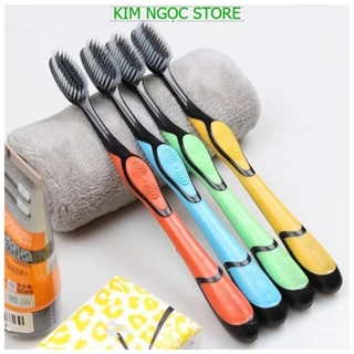 Bàn Chải Đánh Răng Korea Bossi 921 - Bàn Chải Than Tre Than Hoạt Tính Hàn Quốc Hộp 30 Cây