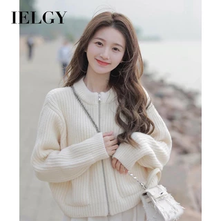 IELGY Áo Khoác cardigan Dệt Kim Dáng Ôm Phong Cách Hàn Quốc Dành Cho Nữ