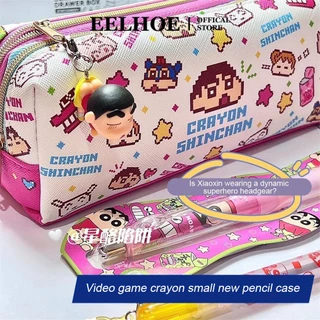 EELHOE Ins Video Game Crayon Hộp Bút Chì Nhỏ Mới, Giá Trị Cao, Dung Tích Lớn, Nhiều Lớp Dễ Thương, Túi Đựng Văn Phòng Phẩm Học Sinh miiki_vn