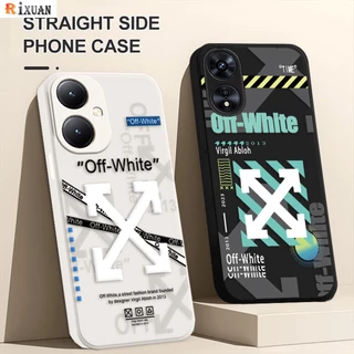 OFF WHITE Ốp Điện Thoại Cho oppo a18 a38 a58 a78 a17 a17k a77s a16 a16s a57 a15 a16k a54 a53 a12 a5s a7 a3s a31 a92 a37 f9 a1k 8t