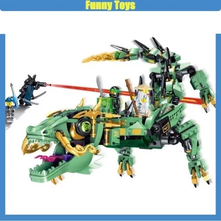 Ninjago Series 70612 Xanh Ninja Mecha Rồng Khối Xây Dựng Lắp Ráp Đồ Trang Trí Trẻ Em Đồ Chơi Giáo Dục Bé Trai Quà Tặng