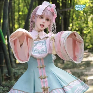 Sakuraji Iolita Pink Little Zombie Cosplay Costume Female Cute Student Soft Girl Halloween Anime Coswear  Women