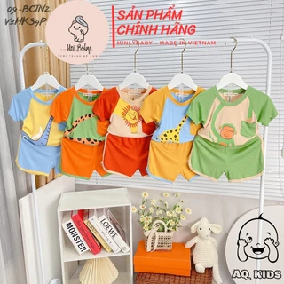 [Bé 7-30kg] Đồ Bộ MINKYMOM Size Đại Bé Trai Vải Thun Lạnh, Thiết Kế Túi Ngực, Hàng Chính Hãng Minlybaby Unibaby BCTN2