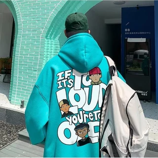 M-8XL[ có size 30 kg_120 kg ]áo khoác nam hoodie Cotton Nhung Dày Tay Dài Dáng Rộng In Chữ Màu Xanh Dương Đậm Phong Cách hip hop Mỹ Cổ Điển Thời Trang Mùa Thu Cho Nam