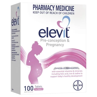 Vitamin tổng hợp cho phụ nữ mang thai elevit pregnancy multivitamin 100 viên Healthy Care Quatangme1