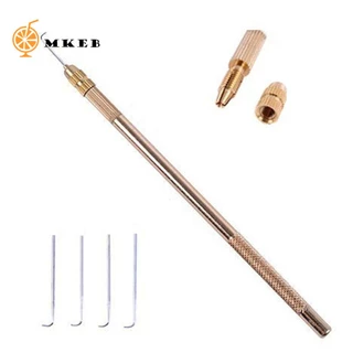 Mkeb set 5 Kim Móc Nối Tóc Giả Bằng Đồng Cán Màu Vàng Kim Bền Chuyên Nghiệp