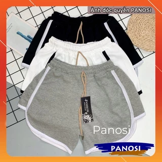 Quần short nữ mặc nhà quần đùi nữ sọc viền cạp chun co giãn có dây rút PANOSI - Q207