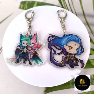 Móc Chìa Khóa Bằng acrylic Hình league of legends league of legends jinx / ahri / riven / vayne lol