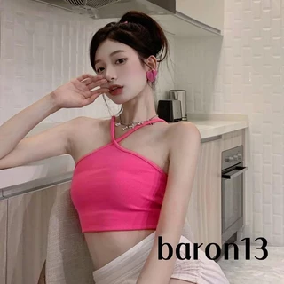 Áo Croptop Hai Dây Màu Trơn 8K Thời Trang Quyến Rũ Cho Nữ