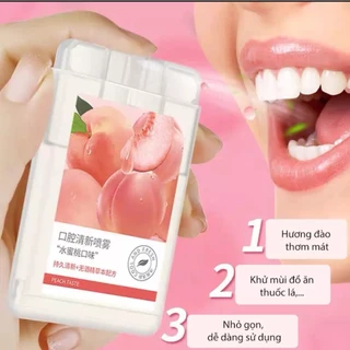 [HCM] Xịt thơm miệng Heyxi vị đào và bạc hà thơm mát dung tích 15ml / chai Fashinrandy